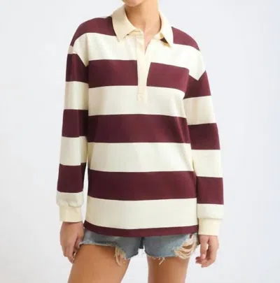 Rumored Ivy League Pullover Top In Harvard Stripe In Multi