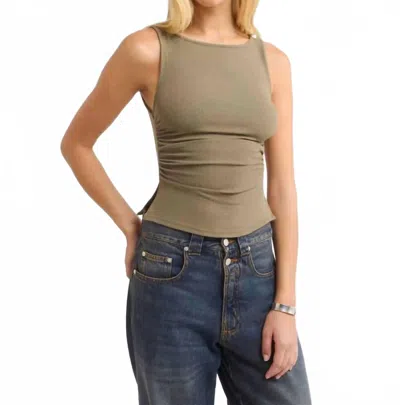 Rumored Klein Boatneck Tank In Taupe Brown In Multi