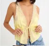 Rumored Lady Lace Top In Buttercream Jacquard