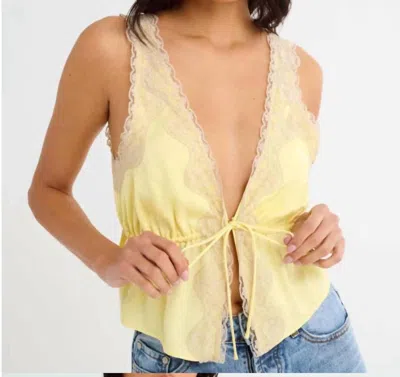 Rumored Lady Lace Top In Buttercream Jacquard