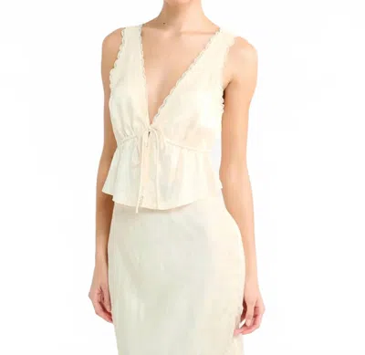 Rumored Lady Lace Top In Ivory In Neutral