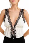 Rumored Lady Lace Top In White In White