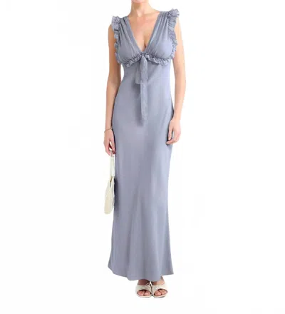 Rumored Let Them Eat Cake Maxi Dress In Mist Blue In Multi