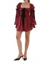 Rumored Macbeth Mini Dress In Burgundy In Red