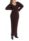 Rumored Missoula Maxi Knit Dress In Espresso In Brown