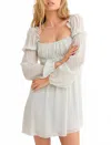 Rumored Only You Mini Dress In Off White In White