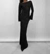 Rumored Open Back Floral Textured Maxi Dress In Black In Black