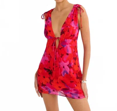 Rumored Paradise Mini Dress In Red