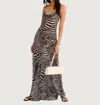 Rumored Santeria Maxi Dress In Black/white In Multi