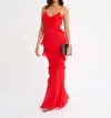 Rumored Sao Paulo Maxi Dress In Poppy In Red