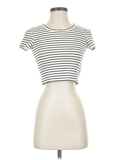Pre-owned Rumored Short Sleeve Turtleneck In Ivory
