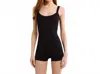 Rumored Sunday Wide Binding Neck Onesie In Black In Black