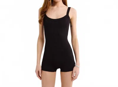 Rumored Sunday Wide Binding Neck Onesie In Black