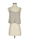 Rumored Tank Top Gray Strapless Neckline Tops In Gray
