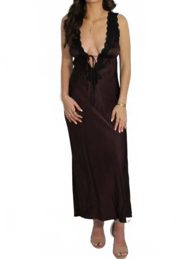 Rumored Venice Maxi Dress In Brown