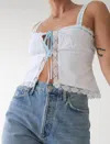 Rumored Vintage Love Cami In White/blue