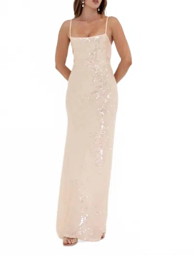 Rumored Vintage Slip Maxi Dress In Beige In Sand