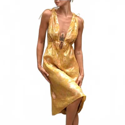 Rumored Women's Paradise Midi Dress In Golden Hour