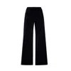 Rumour London Women's Avery Velvet Wide-leg Trousers In Black In Black