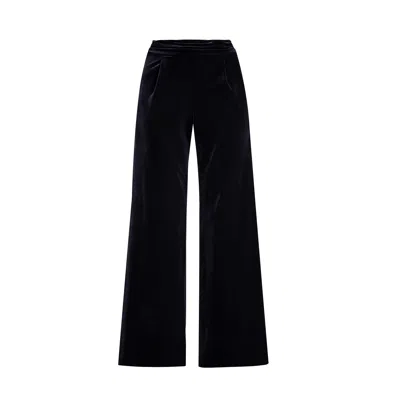Rumour London Women's Avery Velvet Wide-leg Trousers In Black