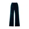 Rumour London Women's Avery Velvet Wide-leg Trousers In Emerald Green In Green