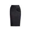 RUMOUR LONDON WOMEN'S BLACK HAMPSTEAD JACQUARD JERSEY TAILORED PENCIL SKIRT