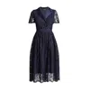 Rumour London Women's Blue Bella Double-breasted Lace Midi Dress In Blue