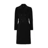 Rumour London Women's Isabella Black Wool & Cashmere Blend Coat With Double-breasted Silhouette & Pleated Back In Black