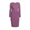 Rumour London Women's Rebecca Soft Jersey Dress With Waistline Drapes In Dusky Pink In Pink