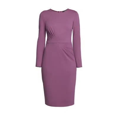 Rumour London Women's Rebecca Soft Jersey Dress With Waistline Drapes In Dusky Pink
