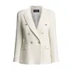 Rumour London Women's White Cambon Wool-blend Boucle Tweed Blazer In Cream In White