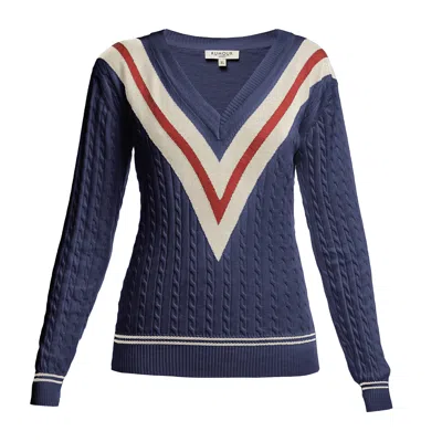 Rumour London Women's Wimbledon Blue Cashmere Jumper