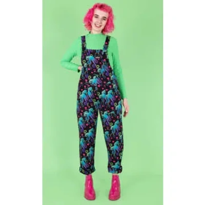 Run And Fly Octopus Love Twill Dungarees In Multi