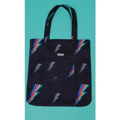 Run And Fly Tote Bag Thunderbolt In Black