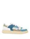 Run Of Man Sneakers Azure Size 6 Leather In Blue