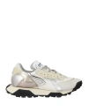 Run Of Leather And Mesh Revolt Ice Low Top Sneakers In Beige