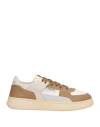 Run Of Man Sneakers White Size 12 Leather In Brown
