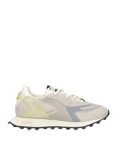 Run Of Man Sneakers Light Grey Size 9 Leather, Textile Fibers In Neutral