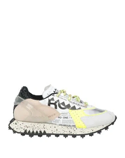 Run Of Man Sneakers Off White Size 8 Leather, Textile Fibers
