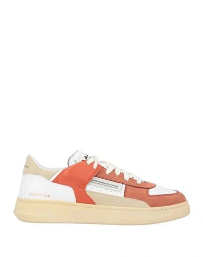 Run Of Man Sneakers Rust Size 9 Leather In Red