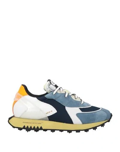Run Of Man Sneakers Slate Blue Size 6 Leather, Textile Fibers