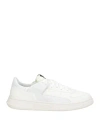 Run Of Man Sneakers White Size 12 Leather, Textile Fibers