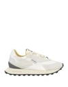 Run Of Man Sneakers White Size 9 Leather, Textile Fibers In Neutral