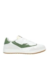 Run Of Man Sneakers White Size 9 Leather, Textile Fibers In White