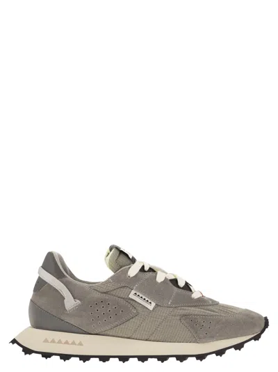 RUN OF RUN OF OXYGEN M SNEAKERS SUEDE, CANVAS AND LEATHER
