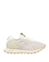 Run Of Woman Sneakers Beige Size 9 Leather, Textile Fibers In Beige