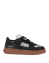 Run Of Woman Sneakers Black Size 8 Leather In Black