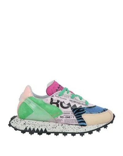 Run Of Woman Sneakers Blue Size 5 Leather, Textile Fibers
