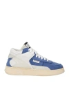 Run Of Woman Sneakers Blue Size 9 Leather, Rubber In Blue