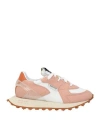Run Of Woman Sneakers Blush Size 8 Leather, Textile Fibers In Pink